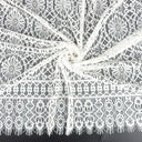 Double Sided Eyelash Scalloped Border Lace Fabric 4062 Ivory