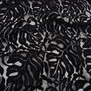 Double Sided Eyelash Scalloped Border Lace Fabric 4080 Black