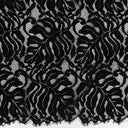 Double Sided Eyelash Scalloped Border Lace Fabric 4080 Black