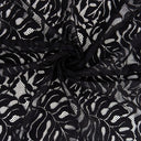 Double Sided Eyelash Scalloped Border Lace Fabric 4080 Black