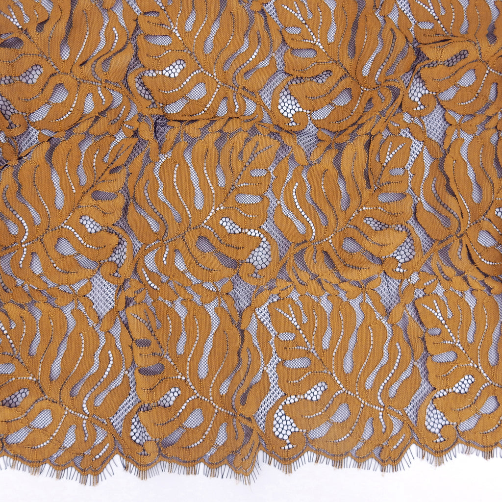 Double Sided Eyelash Scalloped Border Lace Fabric 4080 Estate Ble/Au Sunset