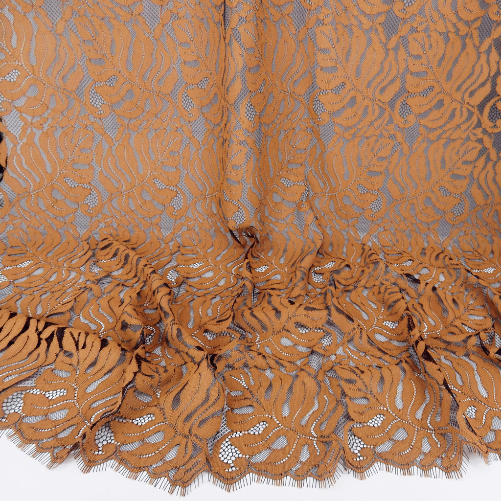 Double Sided Eyelash Scalloped Border Lace Fabric 4080 Estate Ble/Au Sunset
