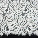 Double Sided Eyelash Scalloped Border Lace Fabric 4080 Ivory
