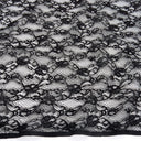 Re-Embroidered Floral Mesh Lace Fabric 4094 Black