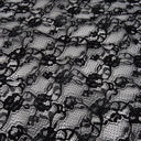 Re-Embroidered Floral Mesh Lace Fabric 4094 Black