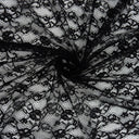 Re-Embroidered Floral Mesh Lace Fabric 4094 Black