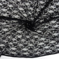 Re-Embroidered Floral Mesh Lace Fabric 4094 Black