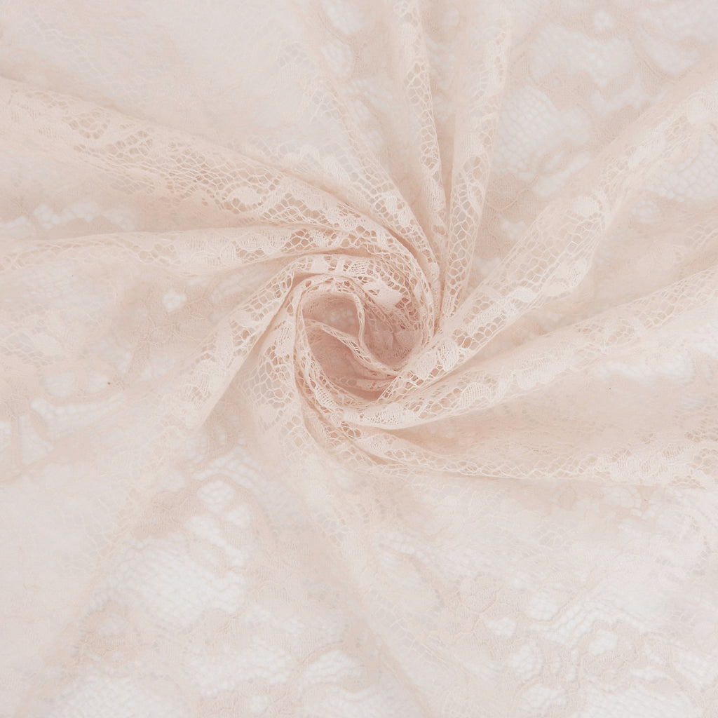 Re-Embroidered Floral Mesh Lace Fabric 4094 Soft Pink