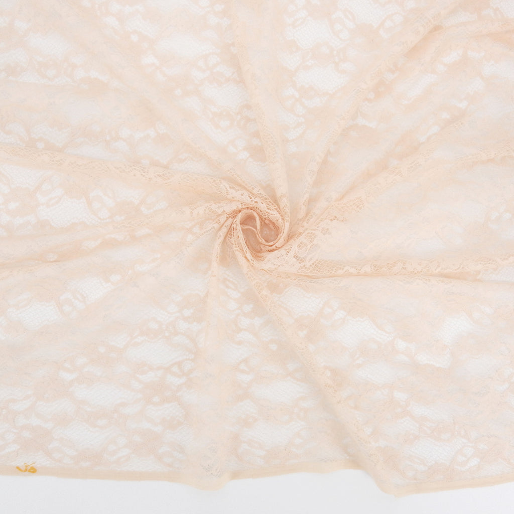 Re-Embroidered Floral Mesh Lace Fabric 4094 Soft Pink