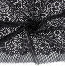 Double Sided Eyelash Scalloped Border Lace Fabric 4095 Black