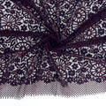 Double Sided Eyelash Scalloped Border Lace Fabric 4095 Navy/Burgundy