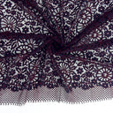 Double Sided Eyelash Scalloped Border Lace Fabric 4095 Navy/Burgundy