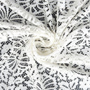 Double Sided Eyelash Scalloped Border Lace Fabric 4095 Ivory