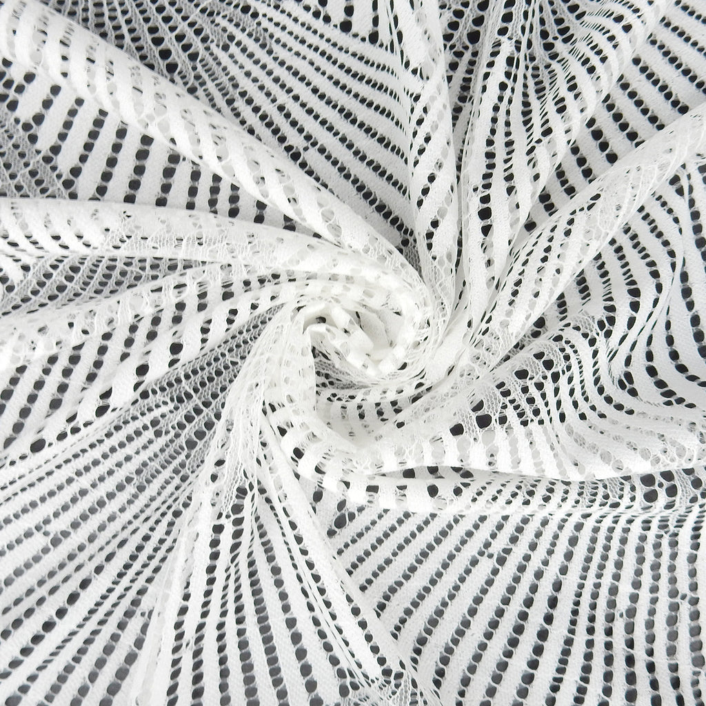 Double Sided Eyelash Scalloped Border Lace Fabric 4120 Ivory
