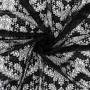 Double Sided Eyelash Border Chantilly Lace Fabric 4141 Black