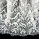 Double Sided Eyelash Scalloped Border Lace Fabric 4141 PFD