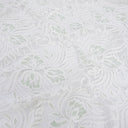 Embroidered Double Sided Border Stretch Lace Fabric 6014 Ivory/Dusty Aqua