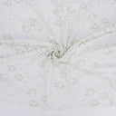 Embroidered Double Sided Border Stretch Lace Fabric 6014 Ivory/Dusty Aqua