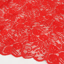 Embroidered Double Sided Border Stretch Lace Fabric 6014 Lipstick Red