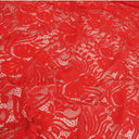 Embroidered Double Sided Border Stretch Lace Fabric 6014 Lipstick Red