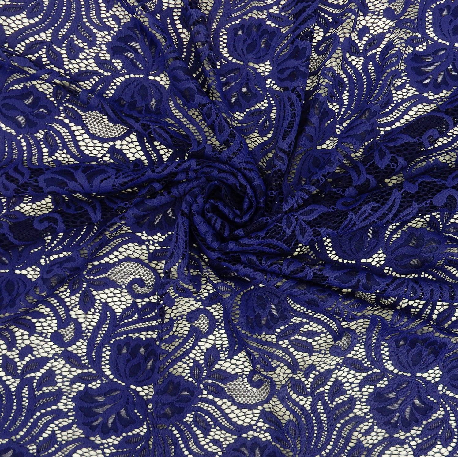 Embroidered Double Border Stretch Klauber Lace Fabric 6014 Sweet Berry