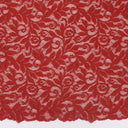 Embroidered Double Sided Border Stretch Lace Fabric 7387 Haute Red