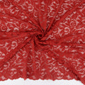 Embroidered Double Sided Border Stretch Lace Fabric 7387 Haute Red