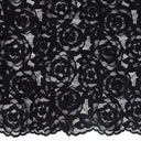 Embroidered Double Sided Border Stretch Lace Fabric 7395 Black