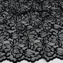 Metallic Double-Sided Border Lace Fabric 9100 Black/Silver