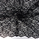 Metallic Double-Sided Border Lace Fabric 9100 Black/Silver