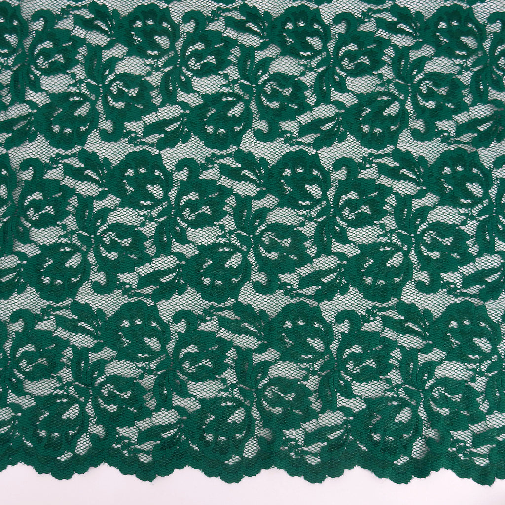 Double-Sided Border Lace Fabric 9100 Emerald