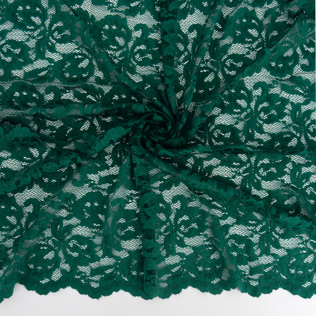 Double-Sided Border Lace Fabric 9100 Emerald