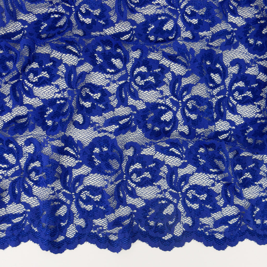 Double-Sided Border Lace Fabric 9100 Royal Blue