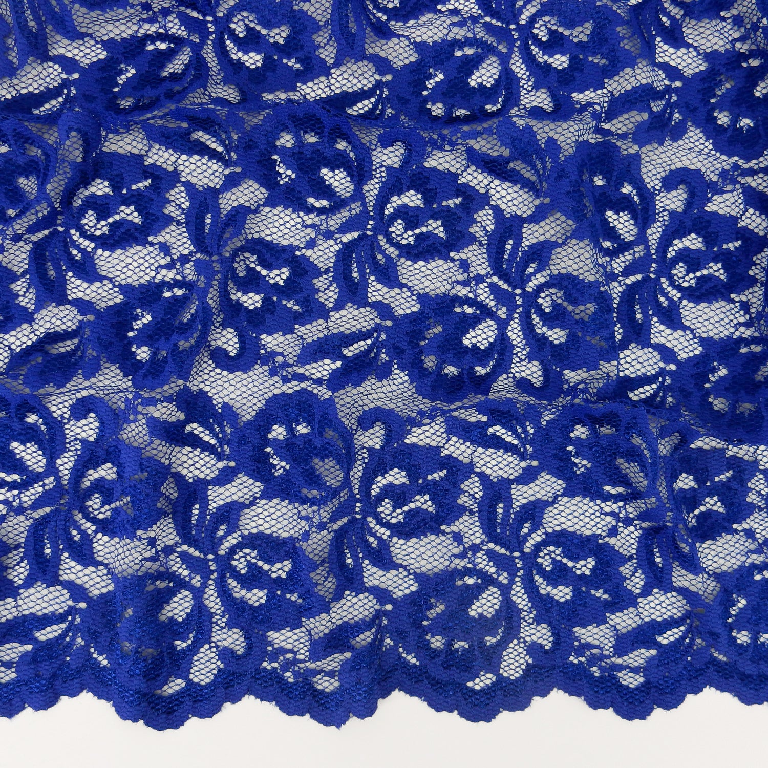 Double-Sided Border Klauber Lace Fabric 9100 Royal Blue