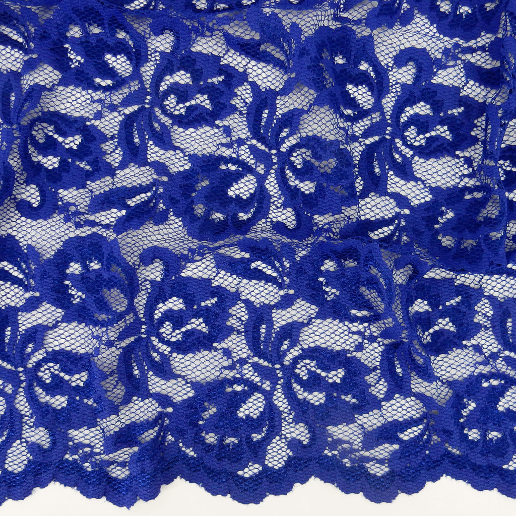 Double-Sided Border Lace Fabric 9100 Royal Blue