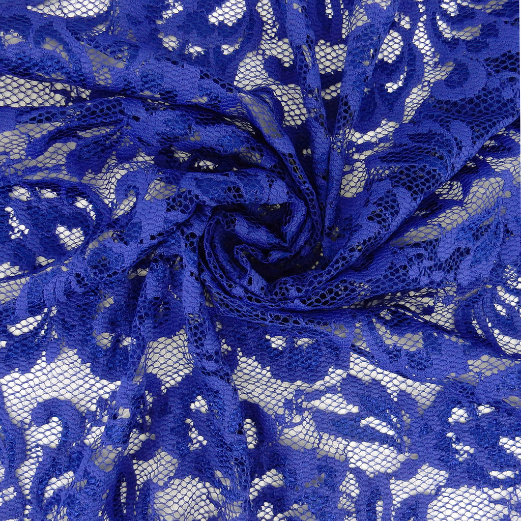 Double-Sided Border Lace Fabric 9100 Royal Blue