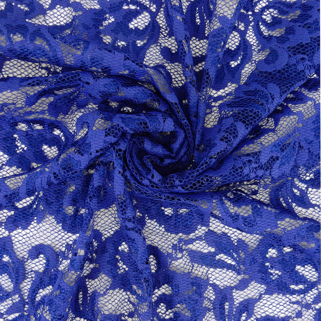 Double-Sided Border Lace Fabric 9100 Royal Blue
