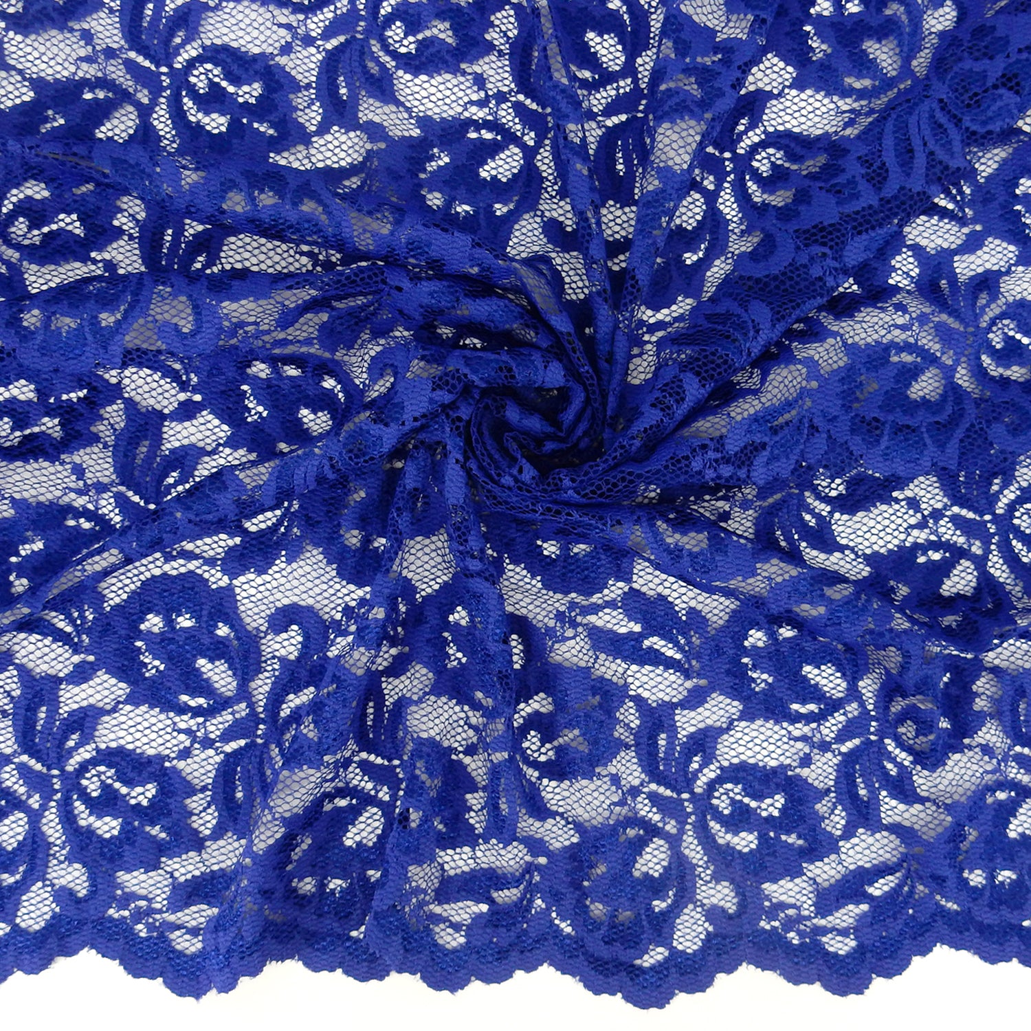 Double-Sided Border Klauber Lace Fabric 9100 Royal Blue