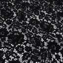Double Sided Eyelash Scalloped Border Lace Fabric 911177 Black