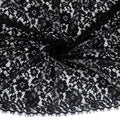 Double Sided Eyelash Scalloped Border Lace Fabric 911177 Black