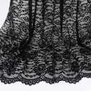 Double Sided Eyelash Border Stretch Mesh Lace Fabric 9492 Black