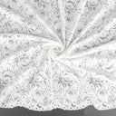 Double Sided Scalloped Border Stretch Lace Fabric 9739 Ivory