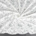 Double Sided Scalloped Border Stretch Lace Fabric 9739 Ivory