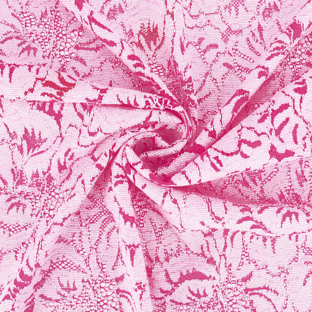 Double Scalloped Lace Fabric 9739 Raspberry