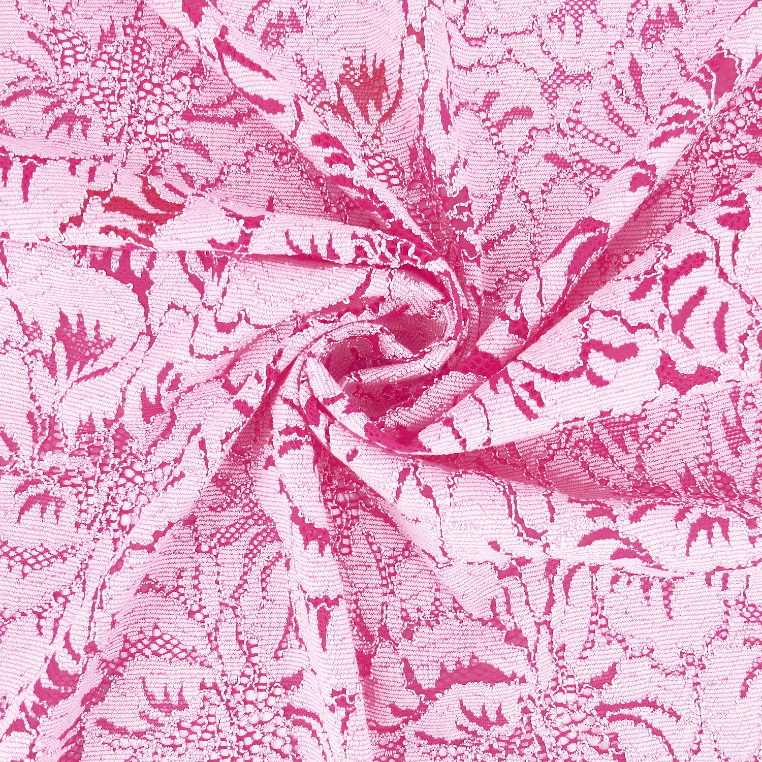Double Scalloped Lace Fabric 9739 Raspberry