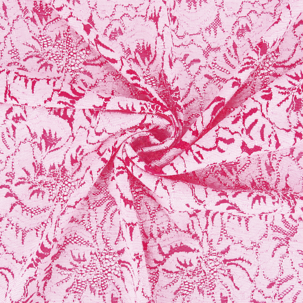 Double Scalloped Lace Fabric 9739 Raspberry