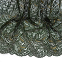 Double Sided Border Stretch Lace Fabric 9772 Deep Forest/Sweet Pea