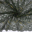 Double Sided Border Stretch Lace Fabric 9772 Deep Forest/Sweet Pea