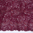 Double Sided Border Stretch Lace Fabric 9772 Red Plum/Terra Cotta