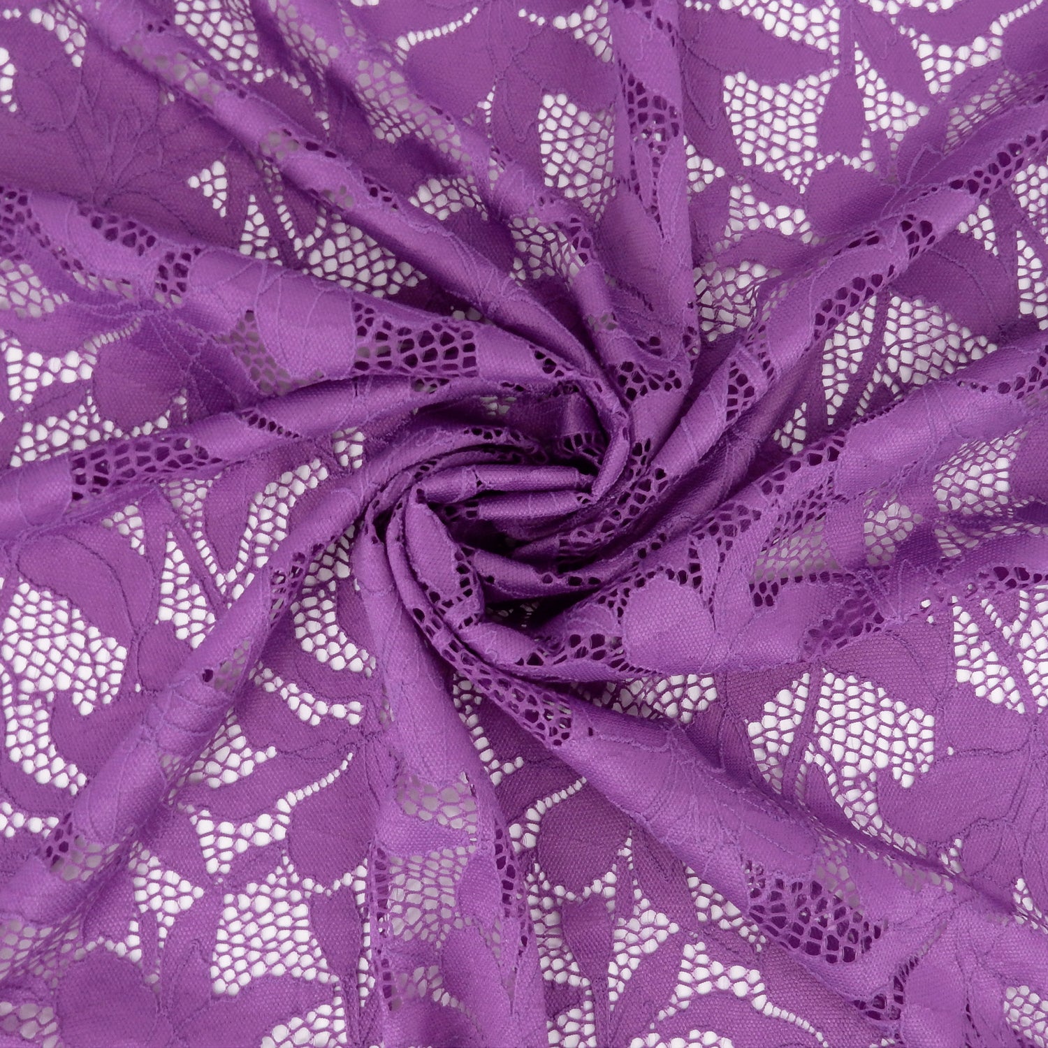 Embroidered Double Sided Border Stretch Klauber Lace Fabric 9807 Anemone